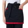 Delantal corto medio para trabajo de cocina de hotel y restaurante occidental, delantal pequeño para camareros masculinos y femeninos, cintura de camarero con logotipo bordado