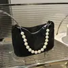Bolsa de Axila de Nicho Pérola Portátil Bolsa Totalmente de Diamante Bolsa de Mão Bolsa de Ombro Transfronteiriça Bolsa de Festa Noturna