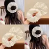 Goma para el pelo de encaje con perlas artificiales estilo coreano para mujer, nuevo modelo 2026, elástico versátil para el pelo, dulce accesorio para el cabello
