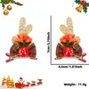 Pasador de Decoración Navideña para Mascotas Gato y Perro Navideños Ambiente de Fiesta Accesorios para Fotos Campana de Baya Pin de Astas Doradas