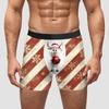 AliExpress Amazon Transfronterizo Regalo de Navidad Año Nuevo Ropa Interior para Hombre Seda de Leche Cintura Media Alta Elasticidad Alta Transpirables Pantalones Cortos