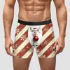 Aliexpress Amazon Regalo Navideño Transfronterizo Año Nuevo Ropa Interior para Hombre Pantalones Cortos de Seda de Leche de Cintura Media Alta Elásticos Transpirables