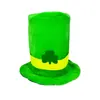 Em estoque Chapéu Alto Macio Irlandês Chapéu de Festa de São Patrício Chapéu de Barba de Trevo Verde Chapéu Alto Verde
