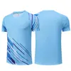 Camiseta Deportiva de Bádminton Ligera y Transpirable de Verano Corte Holgado Bloques de Color Cuello en V