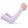 Mangas de seda helada de estilo coreano para mujer, de verano, transpirables, unisex, para conducir al aire libre, mangas protectoras para los brazos contra rayos UV