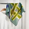 Bufanda de Seda y Lana para Mujer en Otoño e Invierno, Bufanda de Cuello de Alta Gama, Cálida y a Prueba de Frío