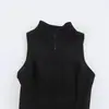Ropa de Mujer Transfronteriza 2026 Moda Europea y Americana Falda Corta Ajustada Dobladillo Sin Mangas Cuello Alto Chaleco Gilet Mujer B56336