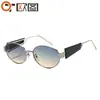 Gafas de sol ovaladas retro europeas y americanas transfronterizas Gafas de sol de moda para hombre y mujer, celebridad de Internet, moda callejera T22136