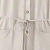 Macacão Feminino Elegante de Manga Curta com Amarração na Cintura e Pernas Largas, Moda 2026 Nova, Europeu e Americano, Atacado Amazon