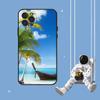 Funda para iPhone15 Funda de teléfono Árbol de coco Verano Playa Paisaje