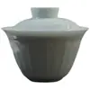 Academia Song Qing [Forno Hongtian) Tigela Coberta Celadon Jingdezhen Yingqing Tigela Coberta Sancai Tigela de Chá Conjunto de Três Peças