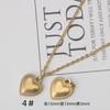 Aço Inoxidável Feminino Coração Olho de Hórus Flor Palaciana Retrô Corrente de Clavícula Ajustável Aço Titânio Dourado