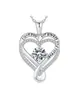 Nuevo Collar de Amor Doble Capa Corazón Eterno con Piedra de Nacimiento de Diciembre Estilo Europeo y Americano de Amazon para Mujer, un Regalo para Esposa en el Día de la Mujer