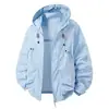 Chaqueta Ligera para Hombre con Protección Solar UPF50+, Secado Rápido, Tejido de Seda de Hielo Transpirable con Capucha, Abrigo para Exteriores