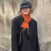 Bufanda Pequeña de Color Sólido para Mujer Otoño e Invierno Estilo Coreano Combinable Estilo Ins Cálida para el Cuello Tejida de Lana para el Cuello Bufanda Linda para Niña