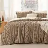 Juego de funda de edredón y fundas de almohada de tres piezas de color sólido bohemio con recortes y borlas, juego de ropa de cama simple para comercio exterior transfronterizo