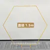 Venta Caliente en Amazon Arco Dorado de Hierro de 7.2 pies Marco de Puerta Guía de Camino para Bodas Soporte para Globos Escenario Diseño de Escenario