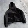 Nuevo cárdigan de punto americano con cremallera para otoño e invierno 2025, casual, personalizado, con capucha, sudadera de moda urbana