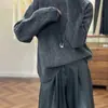 Suéter grueso de punto trenzado, cuello redondo, estilo coreano, corte holgado, 100% lana para mujer, diseñado para estilizar, moderno y versátil como capa base