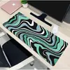Mouse Pad com Padrão Abstrato Grande para Jogos, Resistente a Manchas, Tapete de Mesa Antiderrapante para Escritório e Dormitório, Mouse Pad de Tecido com Borda Reforçada