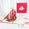 Tarjeta de felicitación tridimensional hecha a mano para viajes de jubilación universal creativa, Tarjeta de regalo de vacaciones de verano en la playa, Regalo universal de cumpleaños