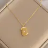 Colar Feminino Clavícula Oito Pontas Estrela Diamante Retro Estéreo High-End Francês Aço Titânio Dourado