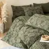 Estilo Retro Francés 100% Algodón Clase A Algodón Puro Juego de Cuatro Piezas Otoño e Invierno Algodón Cepillado Espesado Juego de Cama de Cuatro Piezas Juego de Tres Piezas