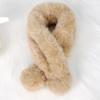 Bufanda de Felpa Calentador de Cuello para Hombres y Mujeres, Nuevo Estilo Versátil Invierno 2025, Piel Sintética de Conejo, Engrosado, Diseño Cruzado, Sensación de Alta Calidad