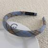 Corea del Sur dulce belleza Chica Nueva líneas de colores Tela de cuadros cuadros diadema de esponja diadema tocado accesorios para el cabello verano