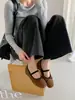 Zapatos planos estilo Mary Jane pequeños de Chanel para mujer, nueva colección 2026, punta redonda, diseño de una sola tira, con lazo y estampado de lunares, bailarinas