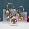 Bolsa de regalo de Navidad, bolsa de papel de PVC, bolsa de regalo de Nochebuena, bolsa de regalo transparente, embalaje de regalo de gran tamaño