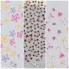 Plumeria do Céu Flor do Diabo Colorida Flor de Cinco Pétalas Adesivos para Unhas Artísticas em Estoque Relevo Tridimensional 3D Adesivos para Unhas