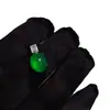Colgante de Calcedonia Verde Hielo Incrustada Plateada al por Mayor Colgante Huevo de Paloma de Moda Collar de Ágata Verde Colgante de Jade de Moda