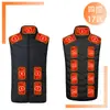 Novo colete térmico inteligente transfronteiriço com 17 zonas de aquecimento, roupa térmica quente de inverno, colete térmico elétrico USB, fornecimento direto do fabricante
