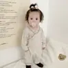 Ropa para bebé recién nacido para primavera, otoño e invierno, nuevo mameluco jumpsuit de una pieza sin costuras de manga larga clase A para niña, para salir