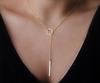 Cadena simple de metal con anillo, collar corto, cadena de AliExpress, joyería europea y americana.