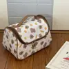 Nova bolsa de maquiagem fofa com tema de gato para mulheres, design estiloso, portátil, grande capacidade, perfeita para viagens, artigos de higiene pessoal e produtos de skincare, atacado com frete grátis