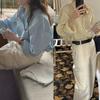 Yuran 26 Estilo Nuevo de Principios de Primavera Hilo Mezclado de Modal Tencel Amigable con la Piel Rayas Teñidas en Hilo Camisa Holgada de Manga Larga