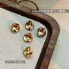 Arte de Uñas 2025 Nuevo Estilo Maillard Fondo Puntiagudo Diamante Celebridad de Internet Estilo Caliente Otoño e Invierno Cuadrado Grueso Color Rojo Café Diamante Estéreo Joyería para Uñas