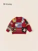 Colaboración IP Nuevo Producto Bangxuan Tops para Niños Invierno Ropa de Punto para Bebé Niño Cuello Redondo Suéter Infantil