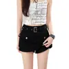 Falda de Mezclilla Estilo Retro Americano para Chicas Activas, Falda Corta de Verano de Cintura Alta, Ajustada, Línea A, Bodycon para Figuras Pequeñas