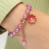 Pulseira Versátil de Cristal com Margaridas, Estilo Novo Europeu e Americano, de Alto Padrão para Estudantes e Meninas, Joias para Atacado