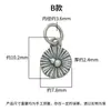 Plata de Ley S925 Maciza Vintage Colgante Doble Cara Hoja de Arce Símbolo de Paz Pez Koi Accesorios de Plata para Ensartar
