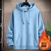 Suéter com Capuz de Algodão para Homens e Adolescentes Novo Casual Estudante Outono e Inverno com Forro de Lã Espessado Pulôver Hoodie Casaco para Casal