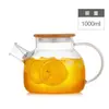 Fabricante de panela de suco venda direta grande capacidade espessada panela de água fria resistente a alta temperatura vidro transparente doméstico panela de água fria