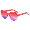 2026 Gafas de Sol de Amor Sin Marco Forma de Corazón Gafas de Sol de una Pieza Gafas de Sol de una Pieza Coloridas Corazón de Durazno