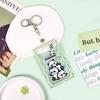 Estojo Deslizante para Cartão de Panda de Desenho Animado com Cordão Retrátil para Cartão de Estudante, Cartão de Refeição, Cartão de Jogo, Cartão de Trabalho, Conjunto de Identidade