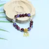 2024 Atrapasueños Dorado con Cuentas Pulsera para Niña con Cuentas Esmaltadas Pulsera de Cuentas de Palomitas con Plumas Diseño de Nicho Verano Montar