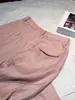 Pantalones de Lino con Lentejuelas Finas Rosas para Mujer 2026 Nuevo Estilo de Verano de Gama Alta Elegantes Sueltos Rectos Casuales de Pierna Ancha