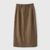 Venta al por mayor directamente del fabricante, listo para enviar. Falda de línea A para mujer con trabillas para cinturón y una abertura trasera, adecuada para ropa de trabajo.